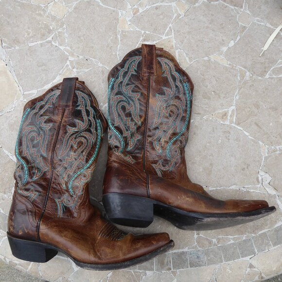 J. B. Dillon JBW2318 Goat Hide Cowgirl Boots - Picture 1 of 5